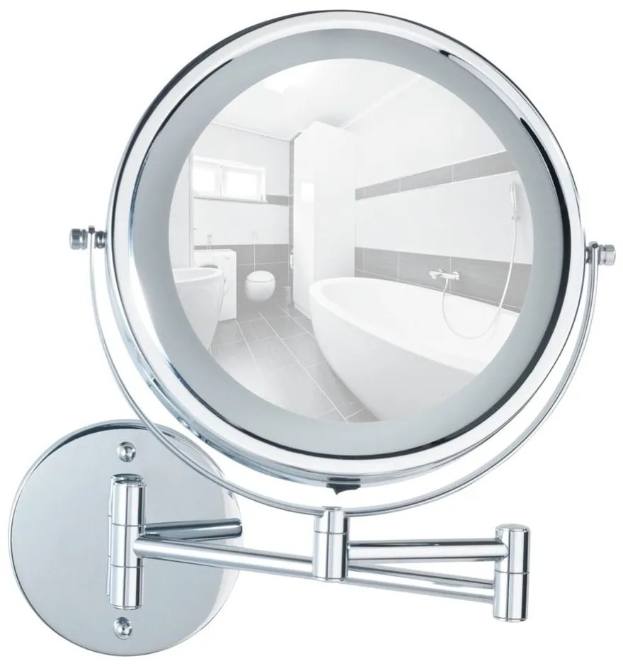 Oglindă cosmetică de perete cu LED Wenko Power-Loc Lumi