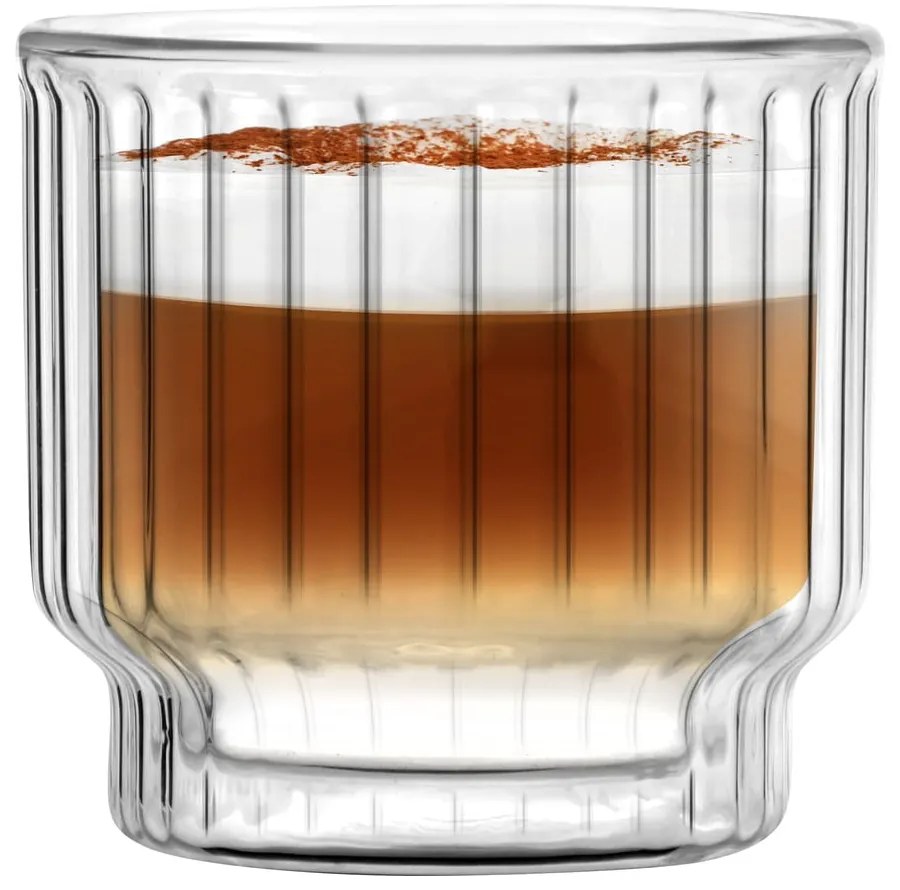 Set 2 pahare cu pereți dubli Vialli Design, 260 ml