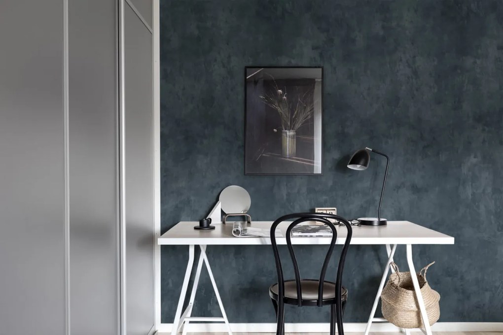Fototapet, Fresco Wall, Blue, Rebel Walls