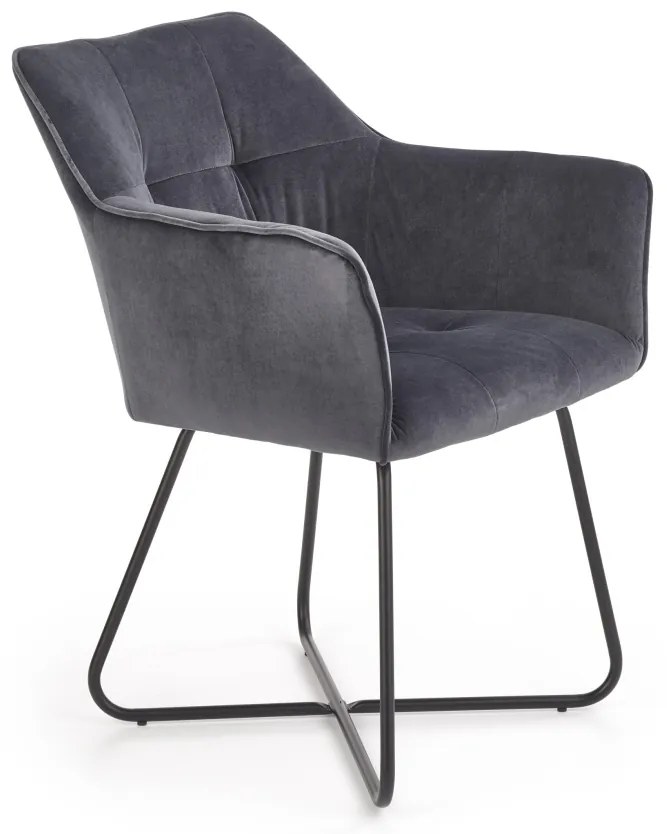 Scaun K377 velvet gri