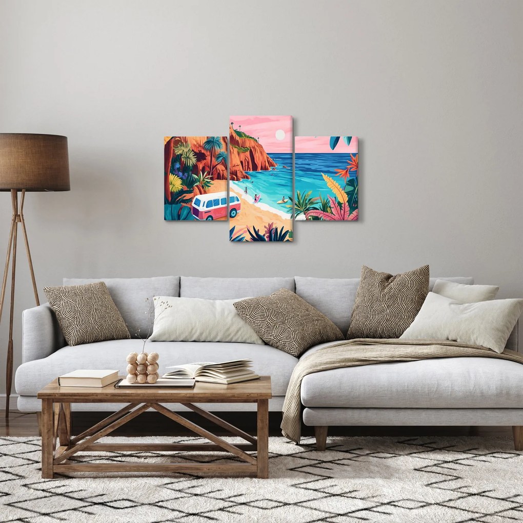 Tablou - Rulotă la ocean (90x60 cm)