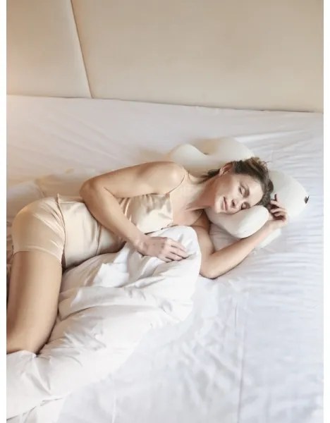 Pernă anatomică CONNECT IT CFH-6030-WH Virgo alb/gri