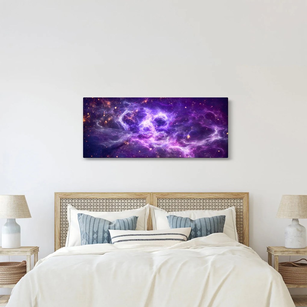 Tablou - Universul violet (120x50 cm)