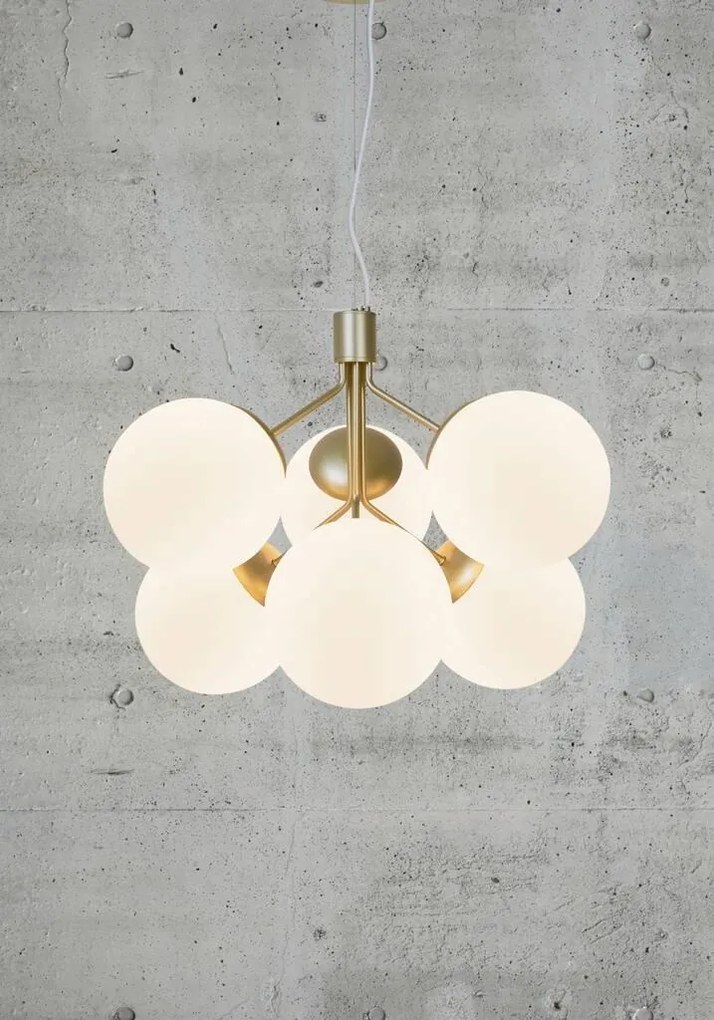 Lustra stil modern, extravagant Ivona alama/ sticla alba