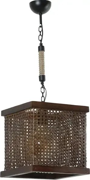 Lustra stil industrial lemn-metal,seria lx, homs,40057