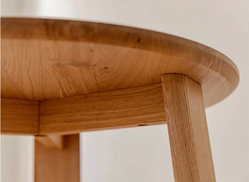 Măsuță lemn masiv rotundă Monte Ø61×39 cm