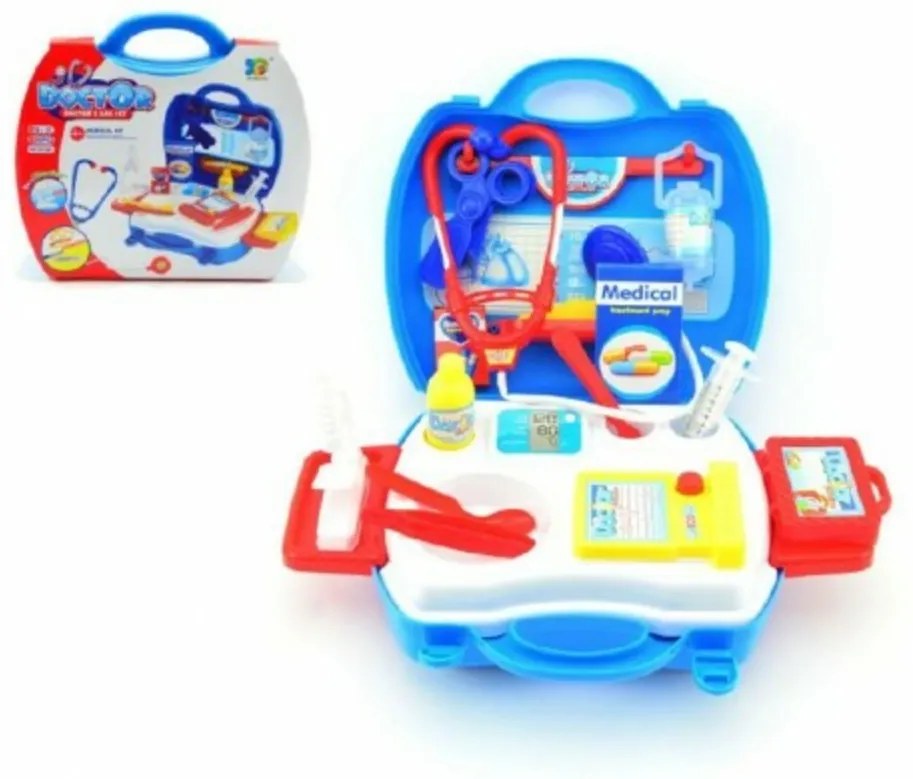 Set doctor / medic 20ks plastic în un plastic caz 24x22x10cm