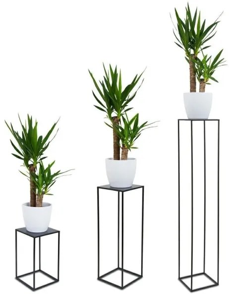 Suport pentru flori 70x24 cm, negru