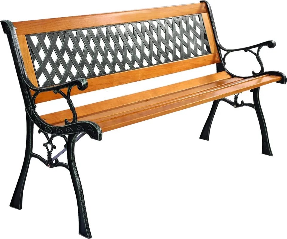 Bancă de grădină cu model rombic