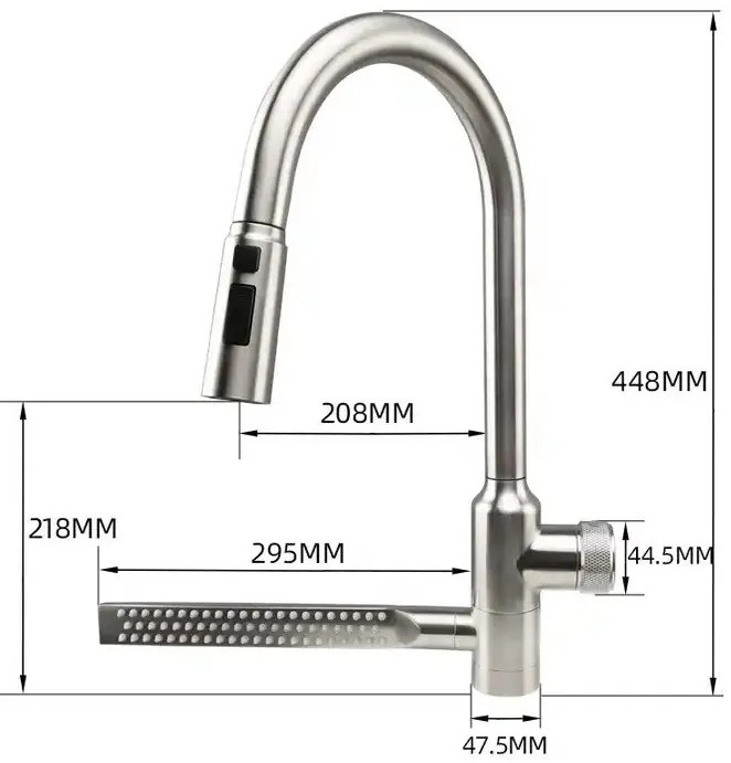 Baterie Bucătărie Profesionala, Inox