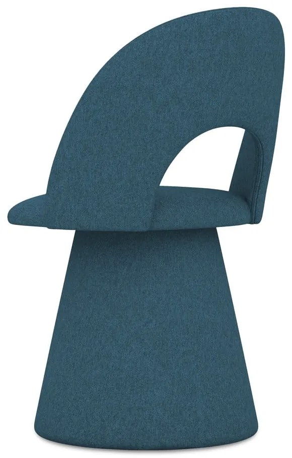 Scaun de sufragerie albastru tapițat Kalo – Makamii