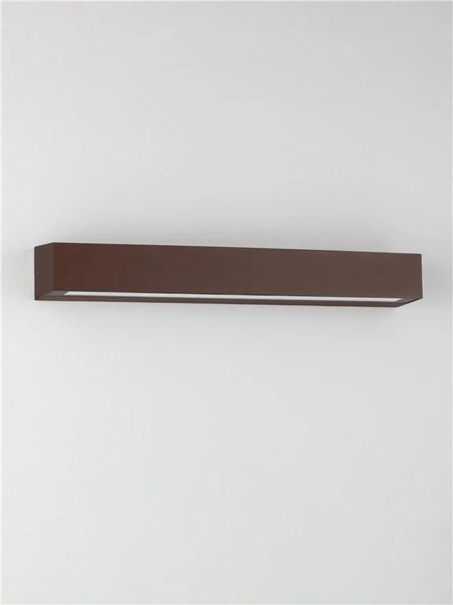 Aplica exterior corten liniara 50cm IP65 LED CCT PRISMATIC