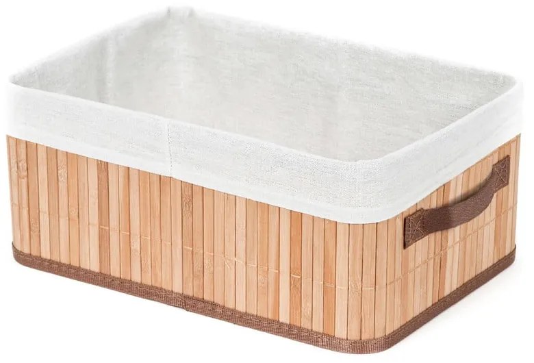 Coș de depozitare din bambus Compactor Carossa, maro