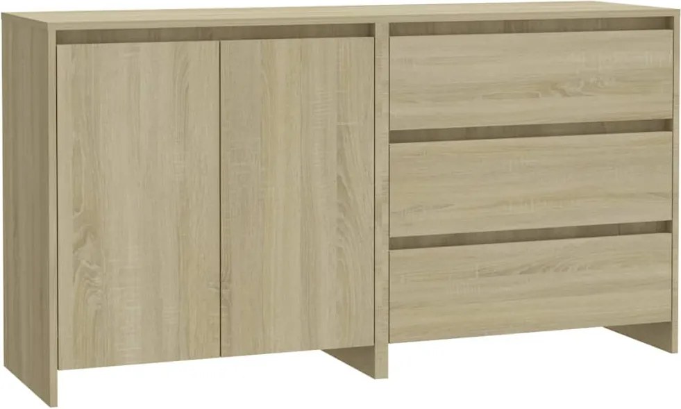 vidaXL Servantă, stejar Sonoma, 2 piese, lemn prelucrat