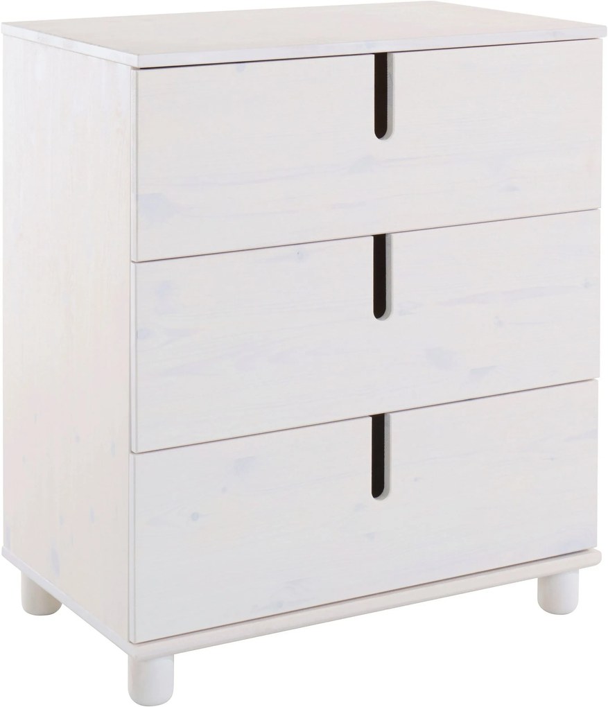 Comoda cu 3 sertare Aileen 76/87,5/46 cm, lemn masiv