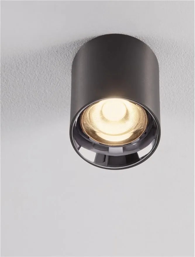 Spot LED aplicat diametru 7,2cm ANETO nickel negru, NVL-9695153