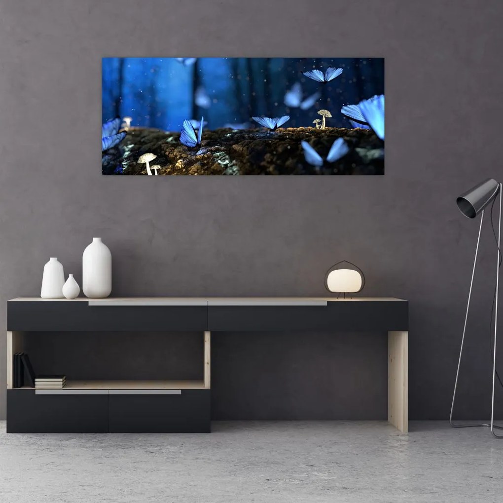 Tablou cu fluturi alabstre (120x50 cm)