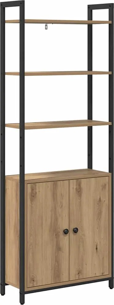 vidaXL Dulap pentru cărți Stejar Artizanal 60 x 24 x 161 cm