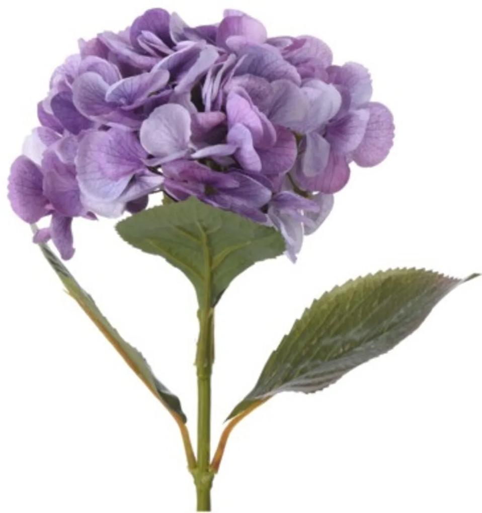 Floare artificiala Hydrangea, H65 cm, polivinil, mov
