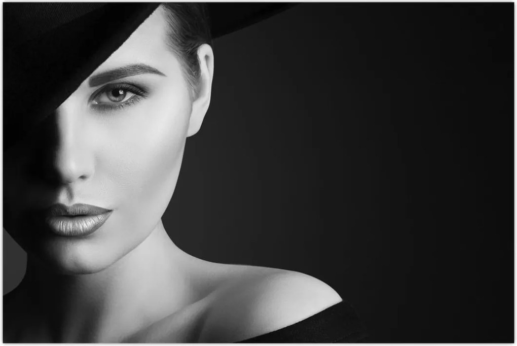 Tablou - Portretul femeii cu pălărie (90x60 cm)