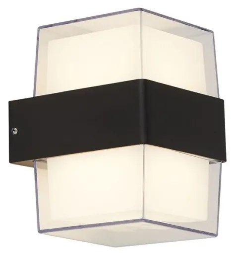 Aplica LED moderna pentru iluminat exterior ambiental Outdoor 25122-2BK SRT