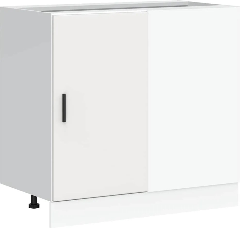 vidaXL Dulap de bază pentru chiuvetă “Lyon” din lemn de lemn alb