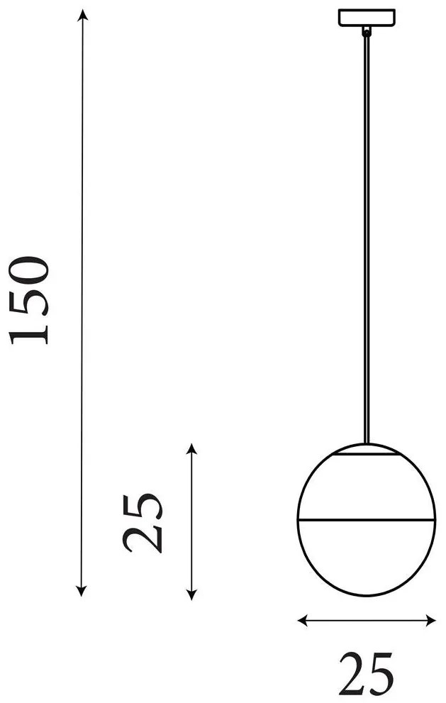 Pendul LED metal alama satinat Endor