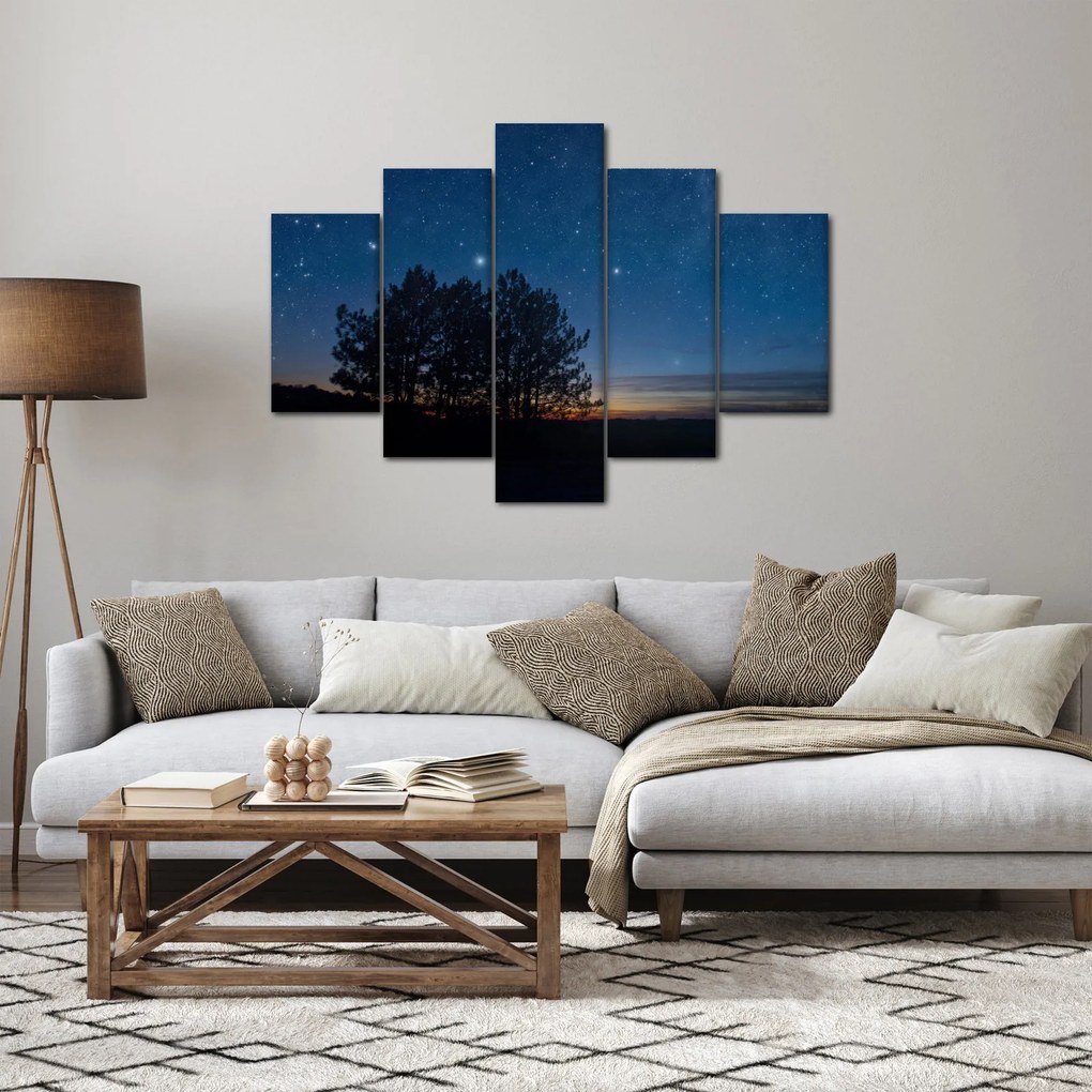 Tablou cu copaci noapte (150x105 cm)