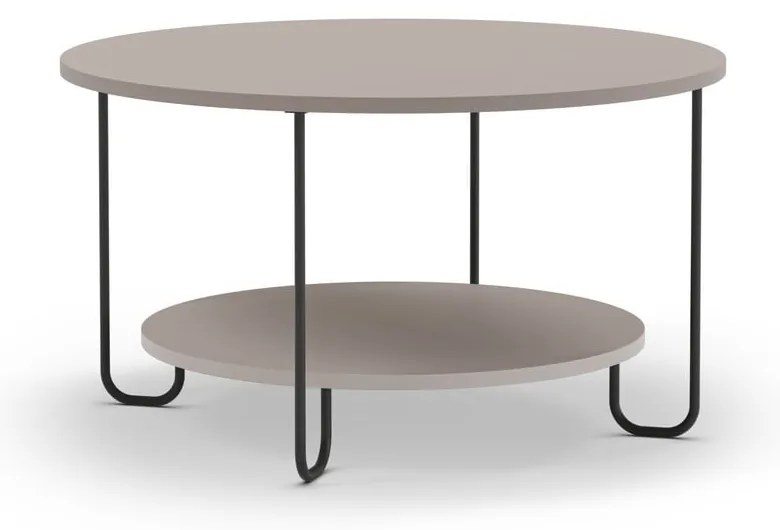 Măsuță de cafea gri rotundă ø 80 cm Tonka – Marckeric