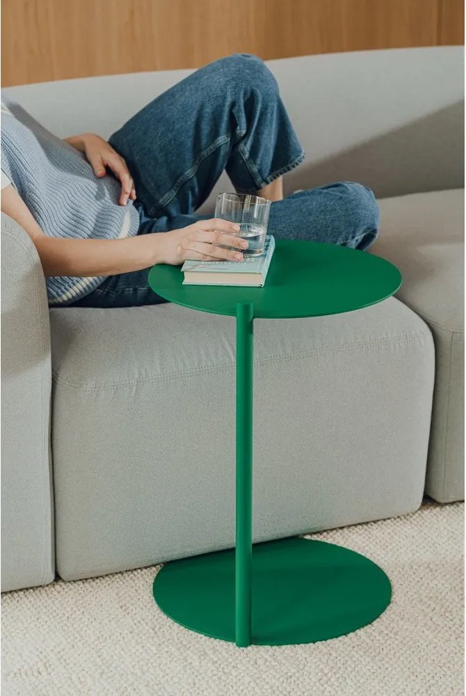 Măsuță auxiliară rotundă din oțel 41x40 cm Ande – noo.ma