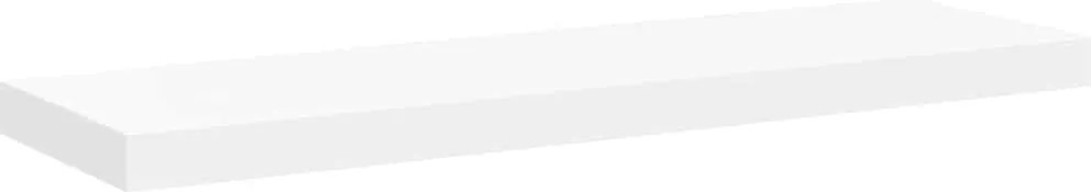 vidaXL Raft de perete suspendat, alb, 80x23,5x3,8 cm, MDF