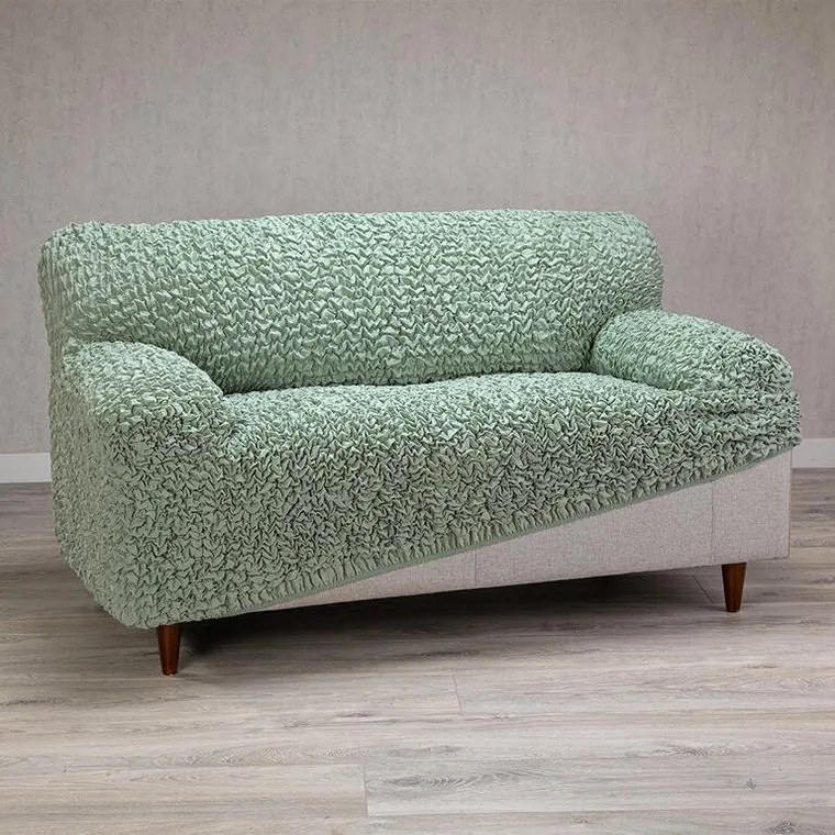 Gaico Huse bielastice FUCO bumbac bio mentă fotoliu dublu (l. 120 - 160 cm)