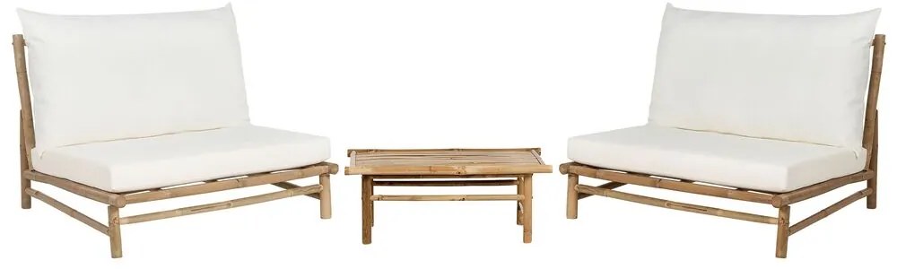 Set mobilier de grădină Theta (lemn deschis + alb) . 1076171