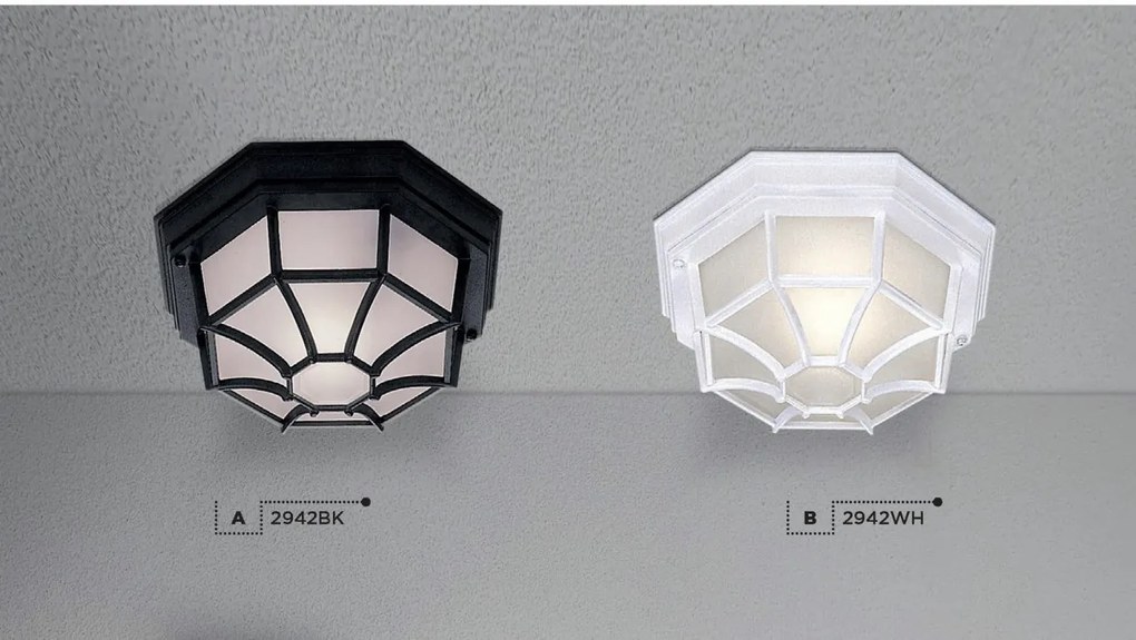 Plafoniera exterior stil traditional IP54 Outdoor 2942BK SRT