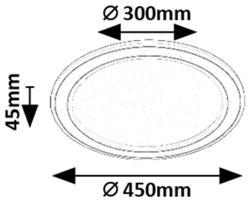 Rabalux 71406 - Plafonieră LED dimabilă GOLWEN LED/22W/230V 3000-6500K + telecomandă