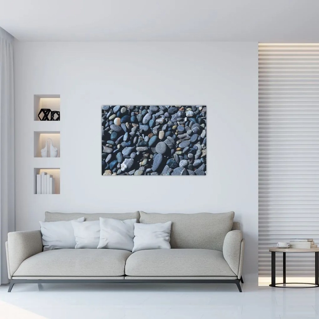 Tabloul cu pietre pe plajă (90x60 cm)