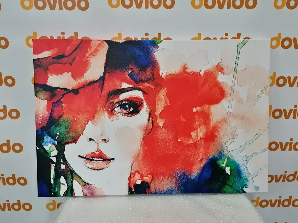 Tablou abstract portret al unei femei