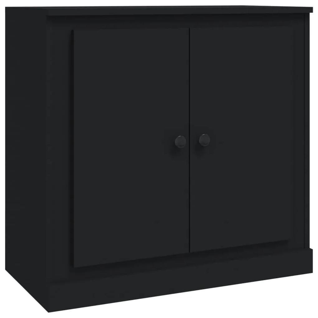 816185 vidaXL Servantă, negru, 70x35,5x67,5 cm, lemn prelucrat