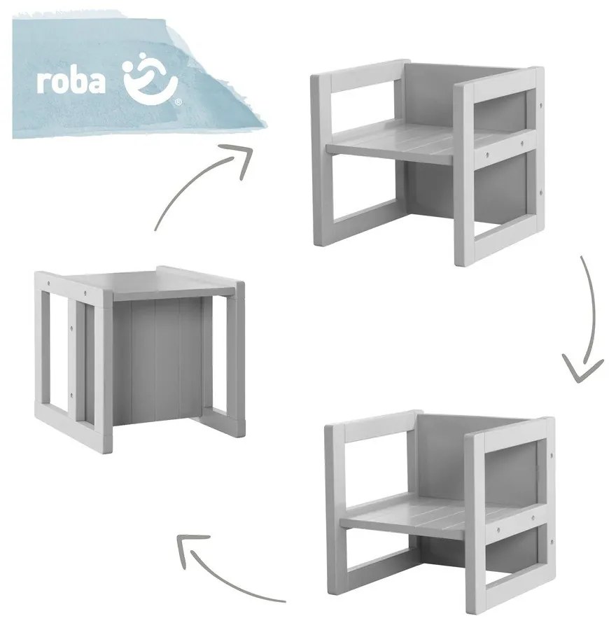 Bancă de copii gri Country Style – Roba