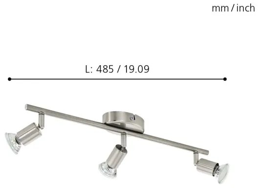 Spot LED Eglo 92597 BUZZ 3xGU10-LED/2,8W/230V