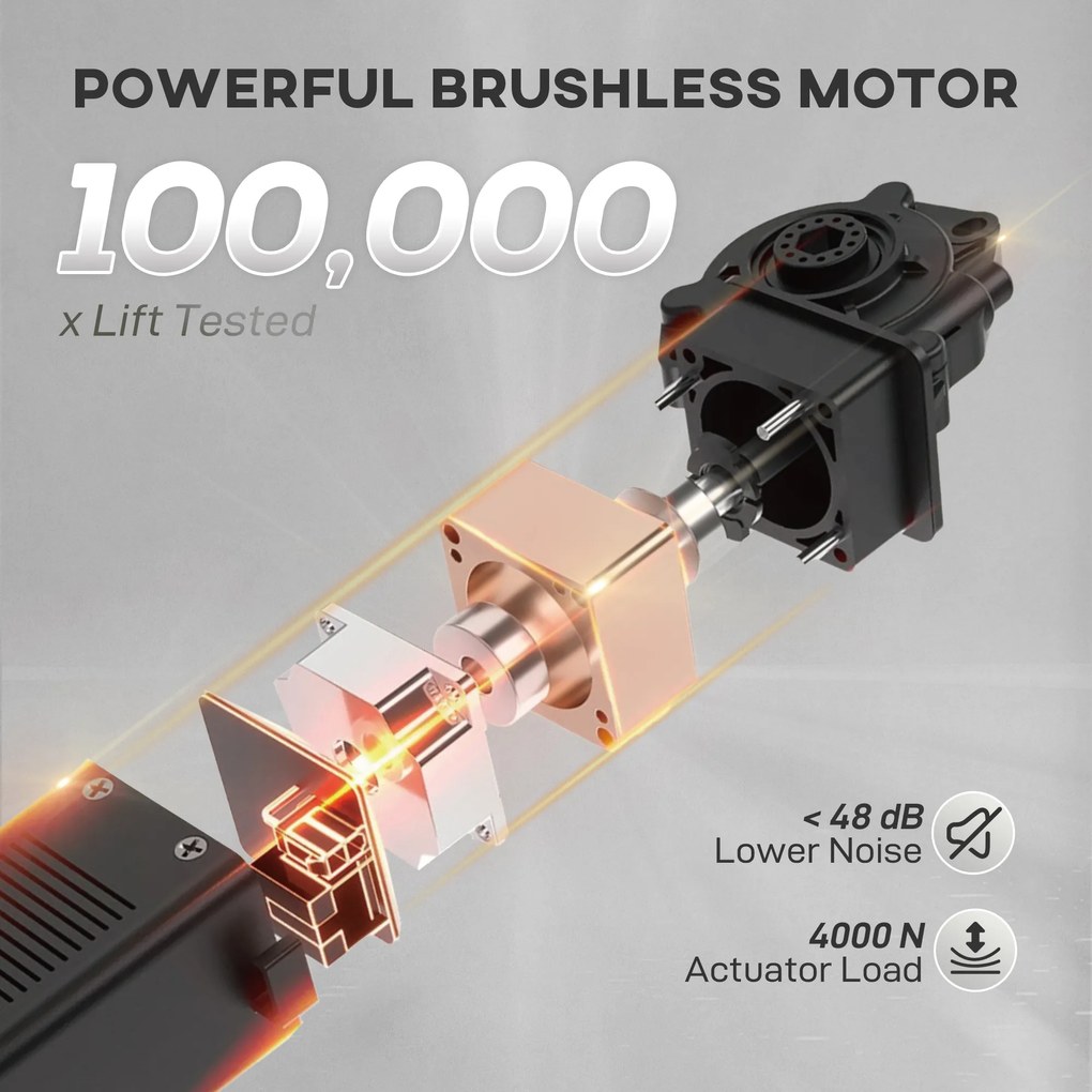 HOMCOM Fotoliu Reclinabil Electric Brushless cu Suport pentru Picioare Negru | Aosom Romania
