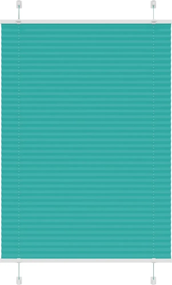 vidaXL Jaluzea plisată verde petrol 90x100cm Lățime țesătură 89,4 cm