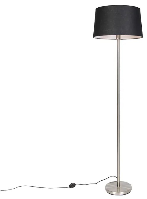 Lampă de podea modernă din oțel cu abajur negru 45 cm - Simplo