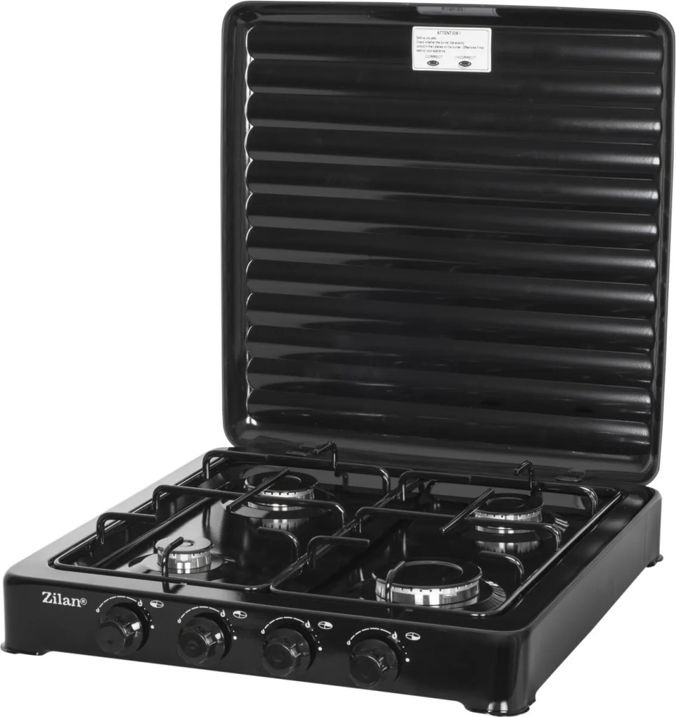 Aragaz 4 ochiuri ZILAN ZLN7079N,Negru Alimentare GPL butelie,