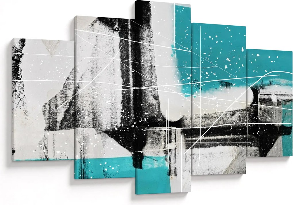 Tablou - Abstract turcoaz (150x105 cm)