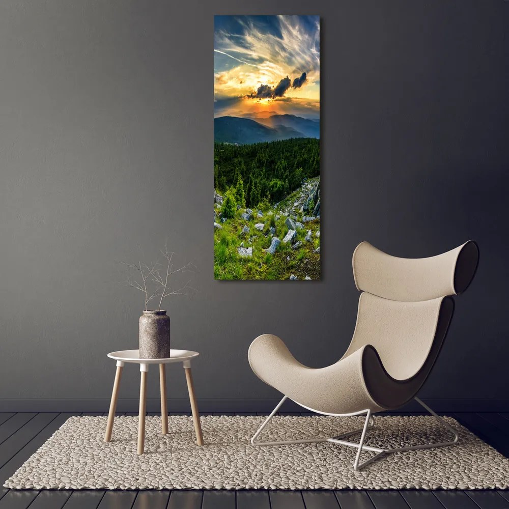 Tablou sticlă Panorama munților