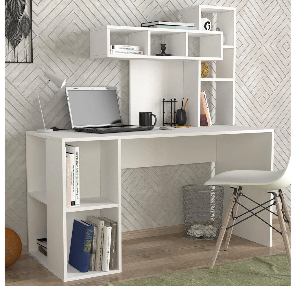 Masă PC Coralline (Alb). 1088248