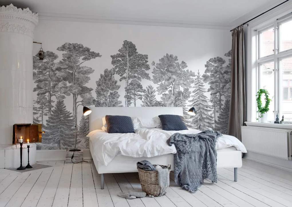 Tapet Scandinavian Bellewood, Gray, Rebel Walls