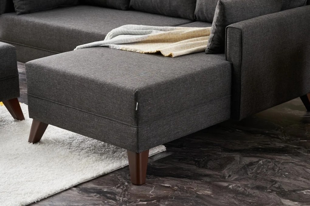 Canapea extensibilă de colț Bella Mini Corner Sofa Right - Anthracite