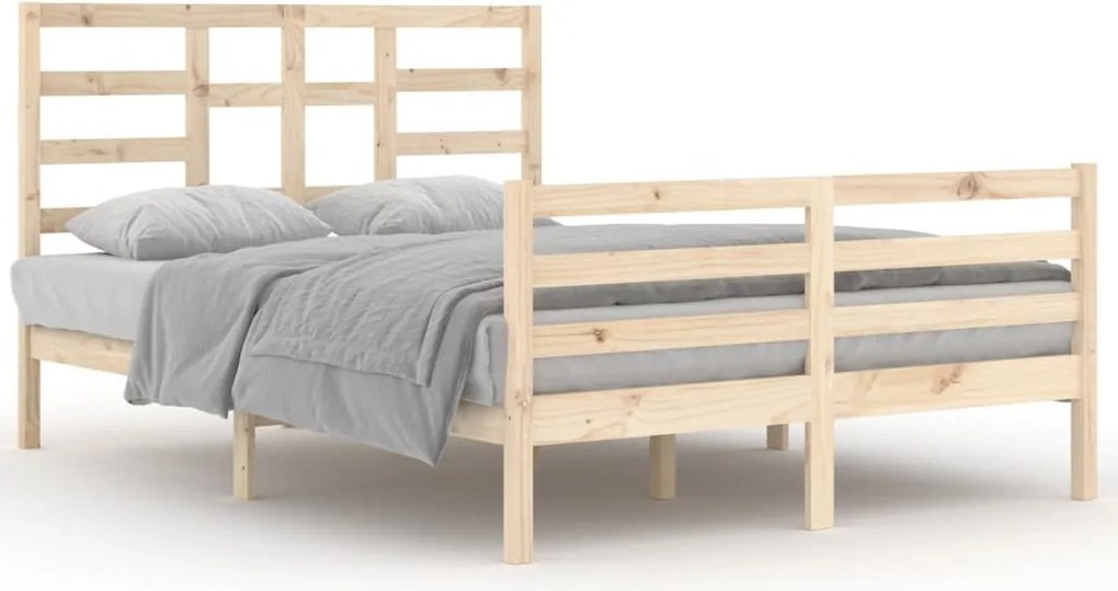 vidaXL Cadru de pat fără saltea, 140x200 cm, lemn masiv